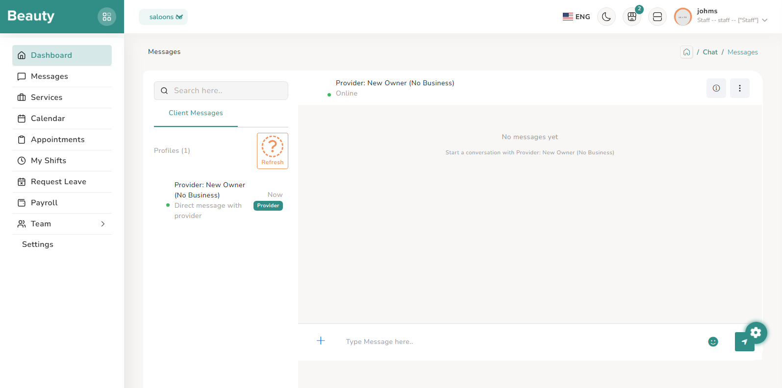 Chat screenshot 1
