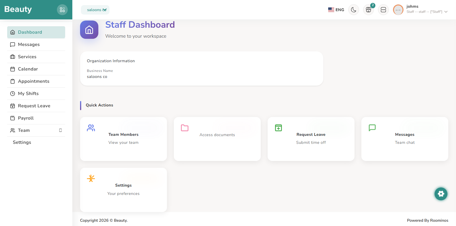 Dashboard screenshot 1