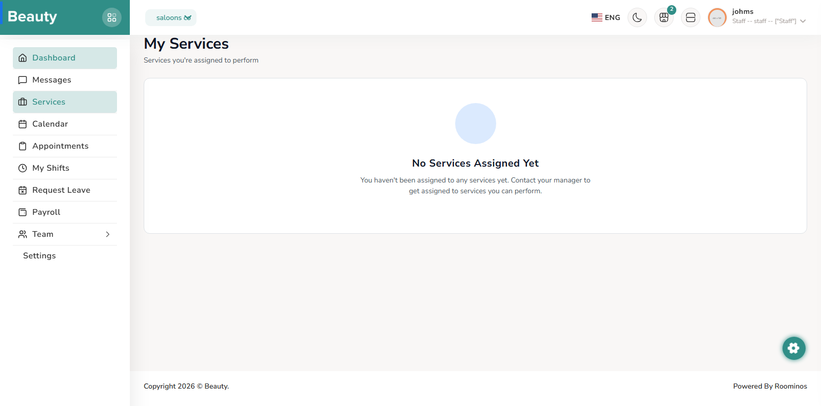Services screenshot 1